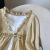 In-Stock Early Autumn Two-Piece Long-Sleeve Ruffle Collar Blouse