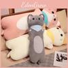 Bib Plush Cat Toy Long Pillow Cartoon Stuffed Doll Decoration Kids Gift Cute