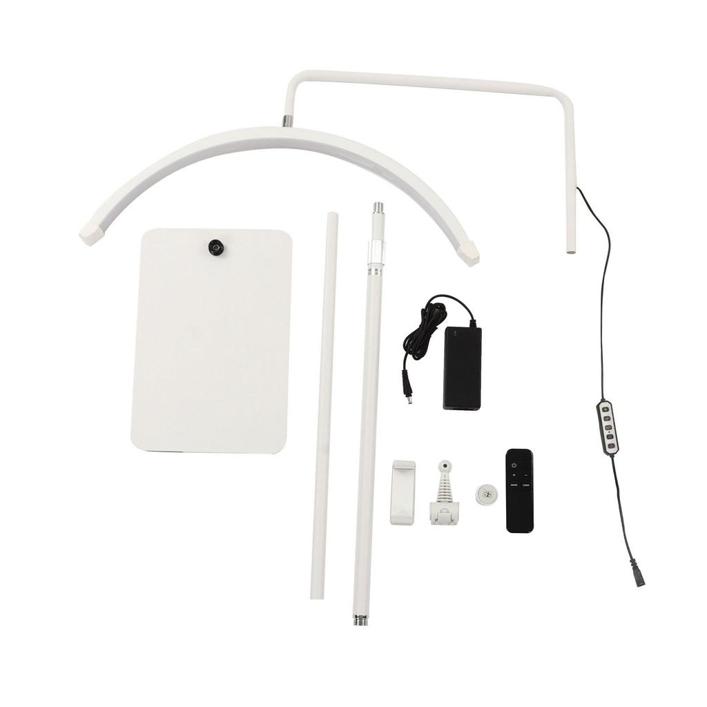 LED Half Moon Light with Remote Control 23 Inch Adjustable Floor Lamp for Lash Extensions Skincare Reading 110 to 1240V