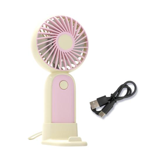 Portable Mini Fan Foldable Handheld Personal Fan 3 Speeds USB Rechargeable Cooling Fan with Detachable Base for Office Travel Home Use