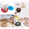 Reusable Epoxy Resin Molds Silicone Irregular Wave Small Tea-Cup Coaster Molds DIY Resin Art Tool for DIY Coasters