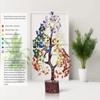 Seven Chakra Crystal Tree Showpiece for Good Luck Home Decor Item Bonsai Money Tree Plant Gift Item Figurine Standard Multicolour