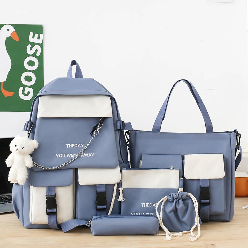 2023 New Schoolbag for Middle School Students Korean Edition Sen Series Backpack Versatile Trendy Cool Large Capacity Backpack