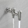 304 Stainless Steel Washing Machine Faucet Double Water Outlet Mop Pool Tap Balcony Outdoor Faucet Bidet Faucets Nickel