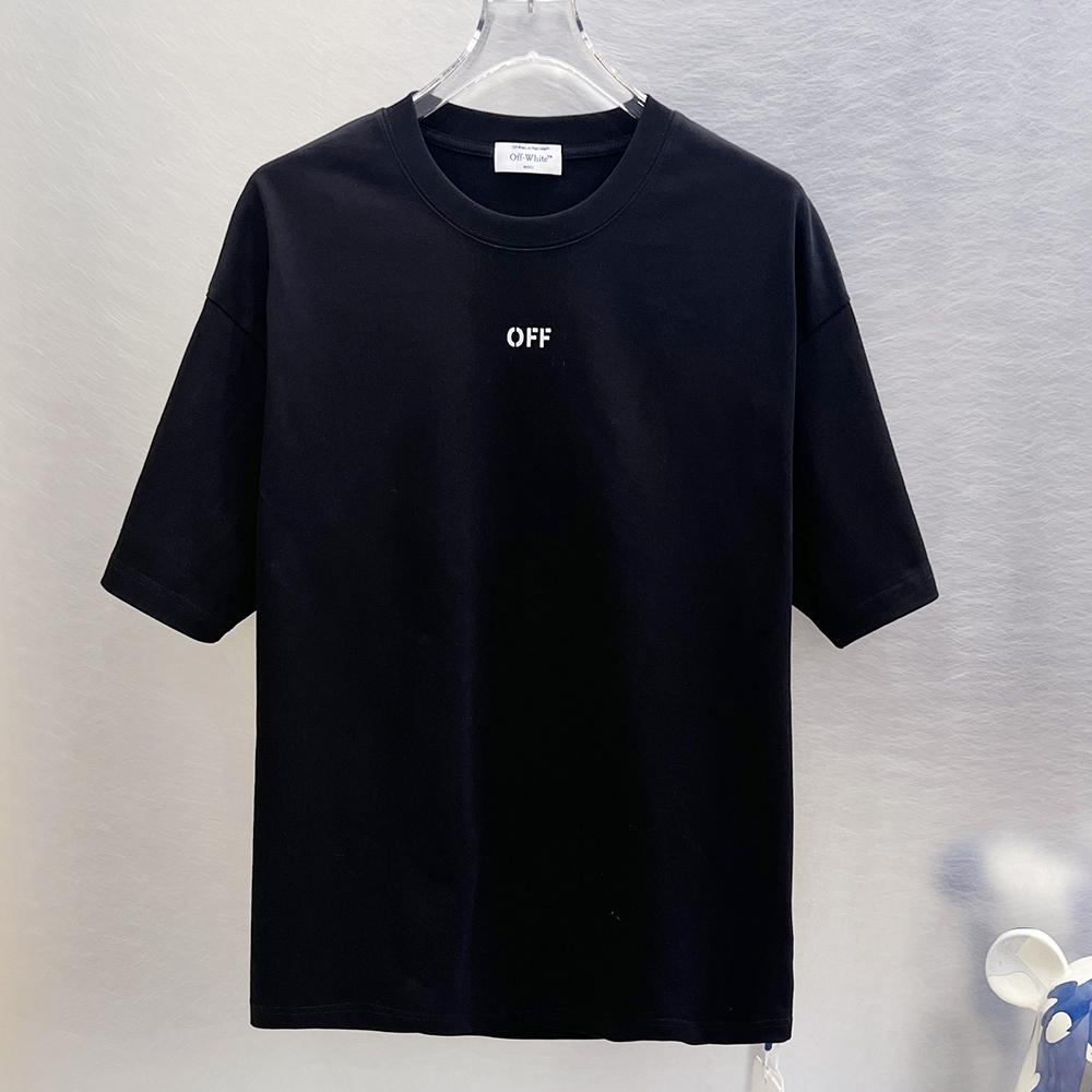 9299 Off-White Summer Men's and Women's Pure Cotton Print Oversized T-shirt Street Wear