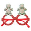 huaqianguhh Christmas Glasses, Glitter Holiday Party Glasses Frames, Santa Hat Tree Snowman Bear Funny Eyeglasses for Favors