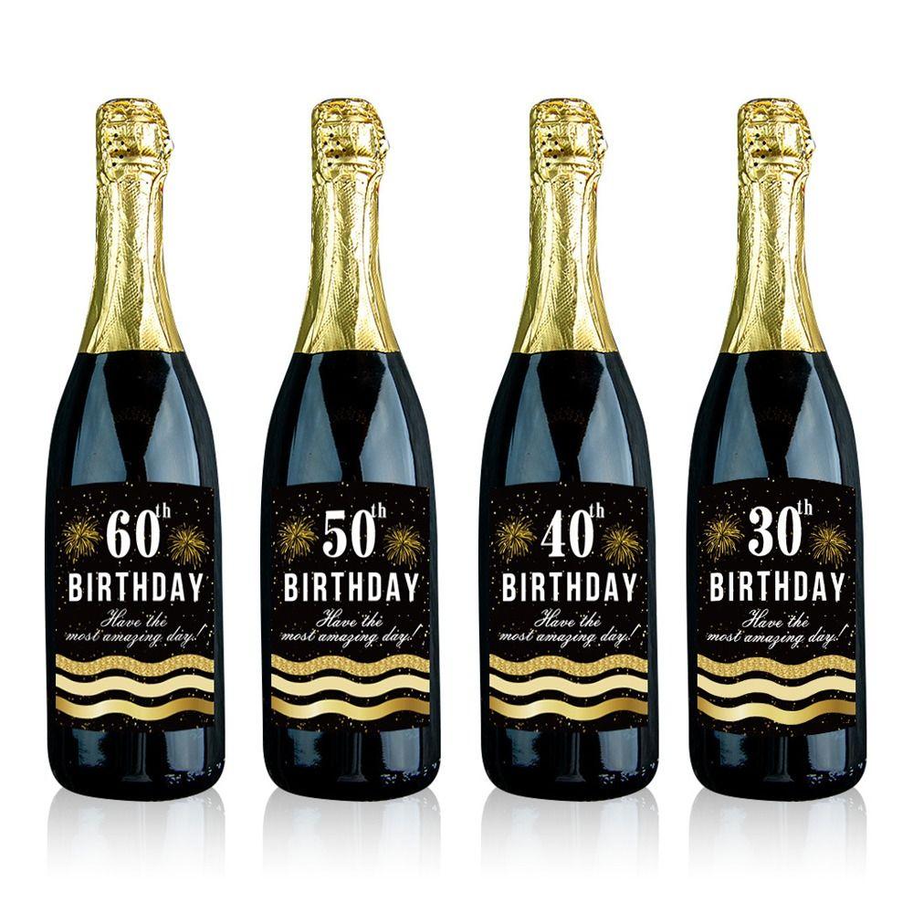 36Pcs 30th 40th 50th 60th Wine Bottle Stickers Party Supplies Wine Bottle Labels  Anniversary