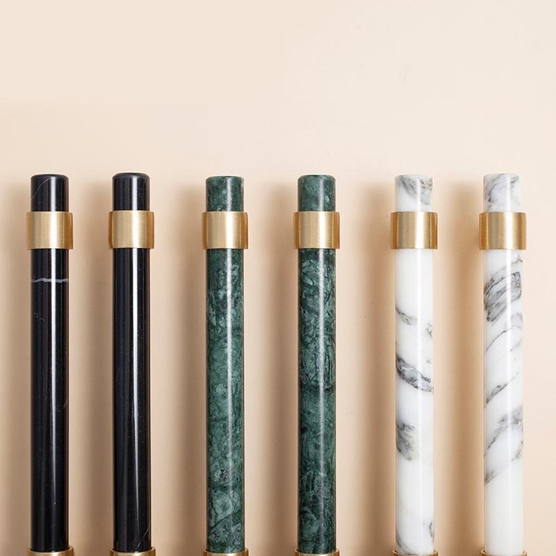 Nordic Style Marble + Brass T Bar Cabinet Handle Kitchen Cupboard Door Pulls Furniture Drawer Handle Dresser Knob Hardware