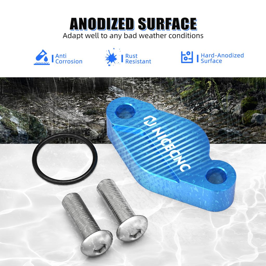 NICECNC For Yamaha Raptor 700 YFM700 2015-2026 ATV Parking Brake Block Off Plate For YFM700R 2011-2026 2009 YFM700RSE Aluminum Throttles 2