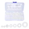 350Pcs White Nylon O Rings Assortment Kits 15 Size Sealing Gasket Washers for Car Vehicle Repair Professional Plumbing