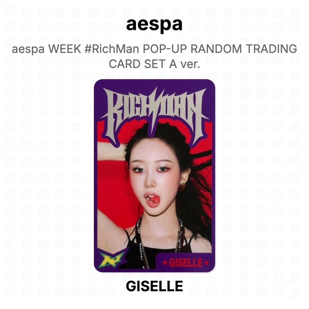 aespa WEEK #RichMan POP-UP RANDOM TRADING CARD SET A Ver. Official Photocard
