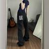 Polka Dot Color Block Jeans Unisex Straight Leg Trendy Casual Denim Pants