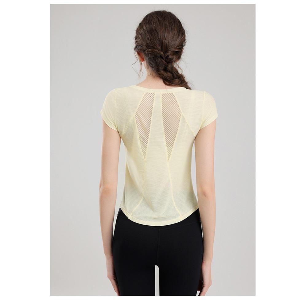 Sports Short Sleeved Women's Summer Thin Loose Mesh Pilates Yoga Hoodie Top Quick Drying Fitness Running T-shirt