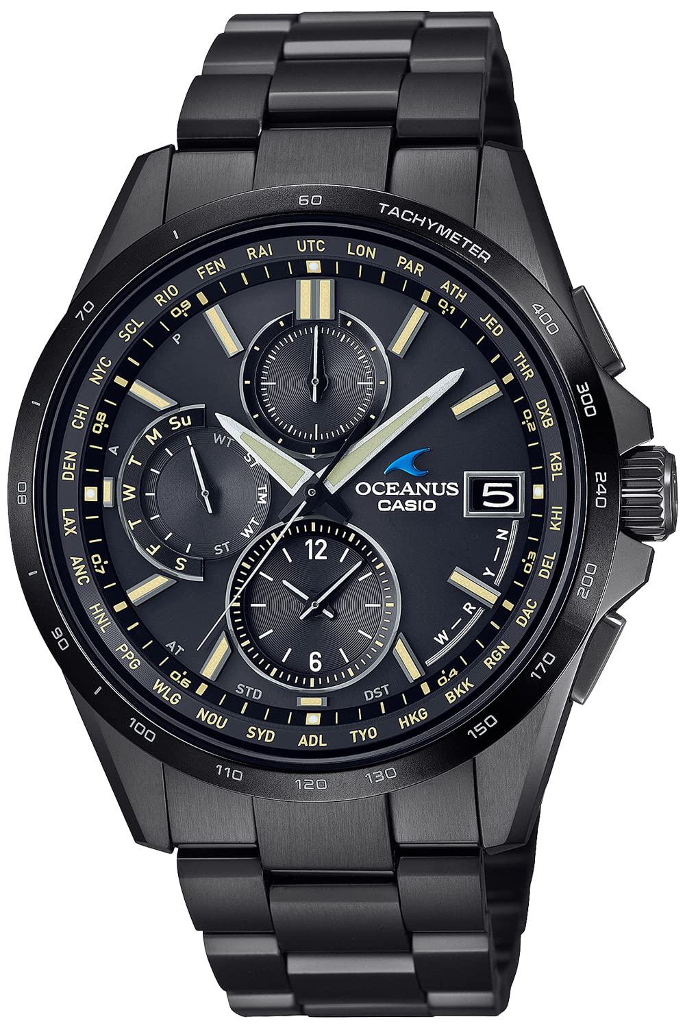 

Чоловічий чорний годинник Casio Oceanus OCW-T2600JB-1AJF, Класична лінія, Радіоконтрольований, Сонячний, Офіційний японський продукт