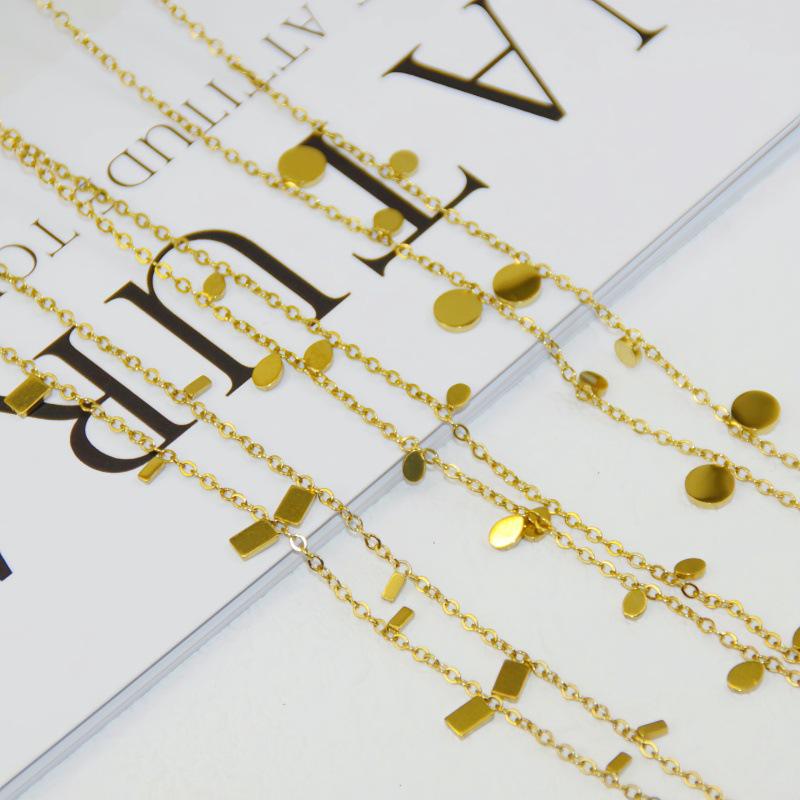 Elegant Titanium Steel Clavicle Chain: High-Grade, Non-Fading Necklace for a Luxurious, Versatile Look