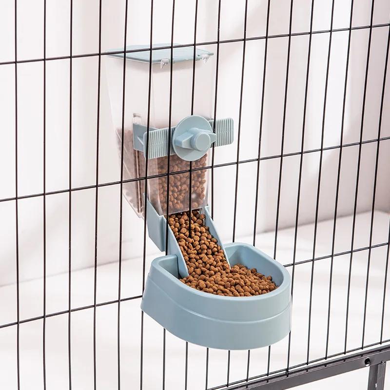 Automatic Pet Feeder Cage Hanging Bowl Water Bottle Food Container Dispenser For Puppy Cats Rabbit Birds Pet Feeding Product Pet