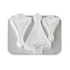 3-Cavity Holiday Tree Shape Casting Mould for Scented Candle Casting, Soap Making Decorative Gypsum Figures