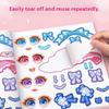 1 Set Girls Cartoon Princess Make A Face Stickers Reusable Handicrafts Creative Kids Decals Puzzle Sticker Toy