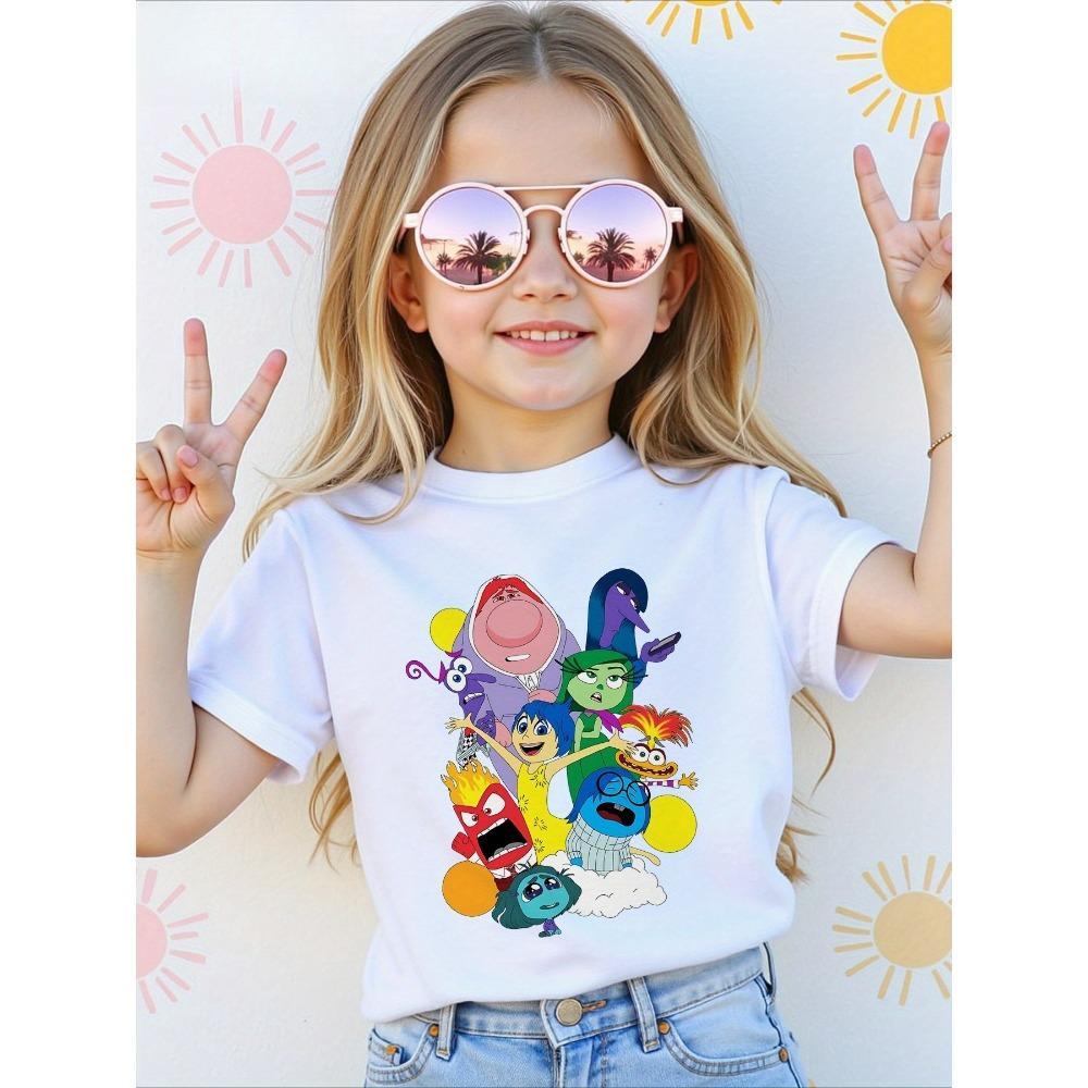 Cartoon animation summer T-shirt casual and comfortable oversized cute parent-child family short-sleeved 110