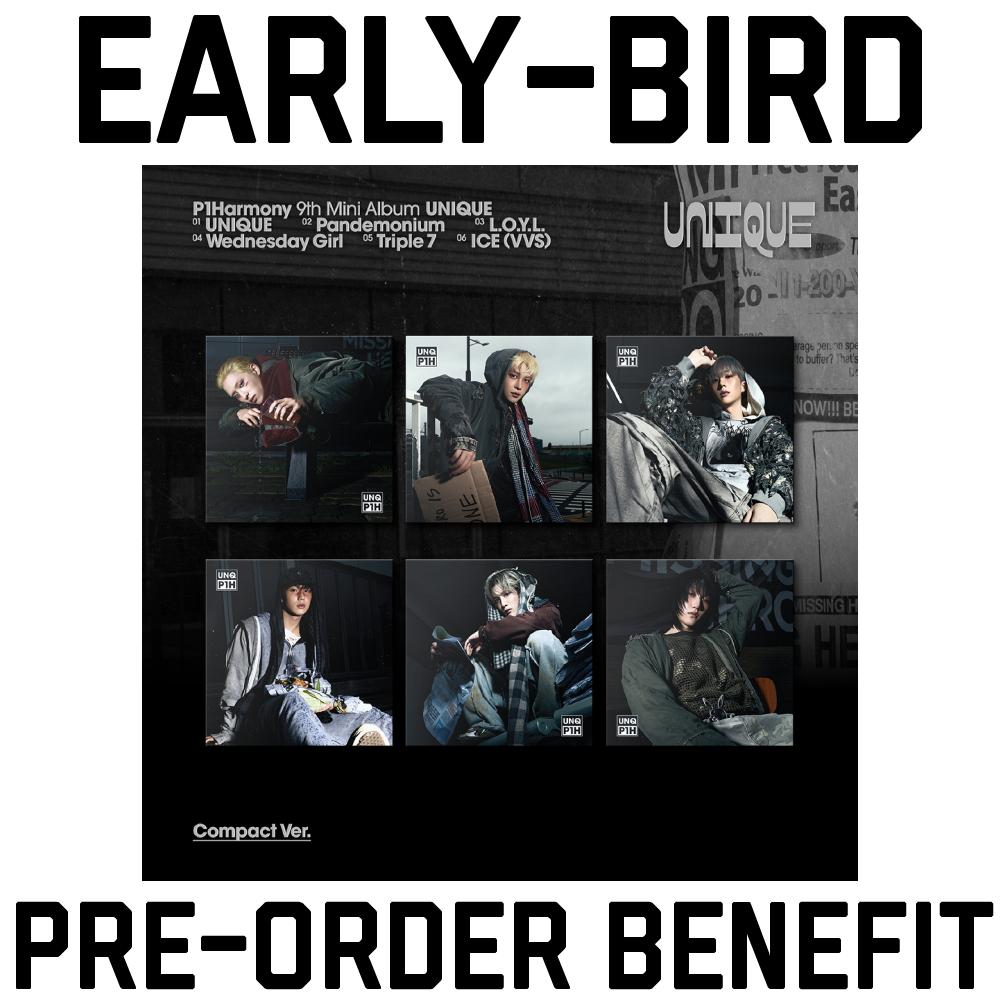 Pre-order P1Harmony 9th Mini Album UNIQUE Compact ver. Set & Weverse Early Bird POB