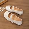 Fashion Flat Shoes Women's Widened Fattened Large Size Womens Shoe Mary Jane Shoe Women Retro Versatile Sports  Pumps Flat Ballet Shoes