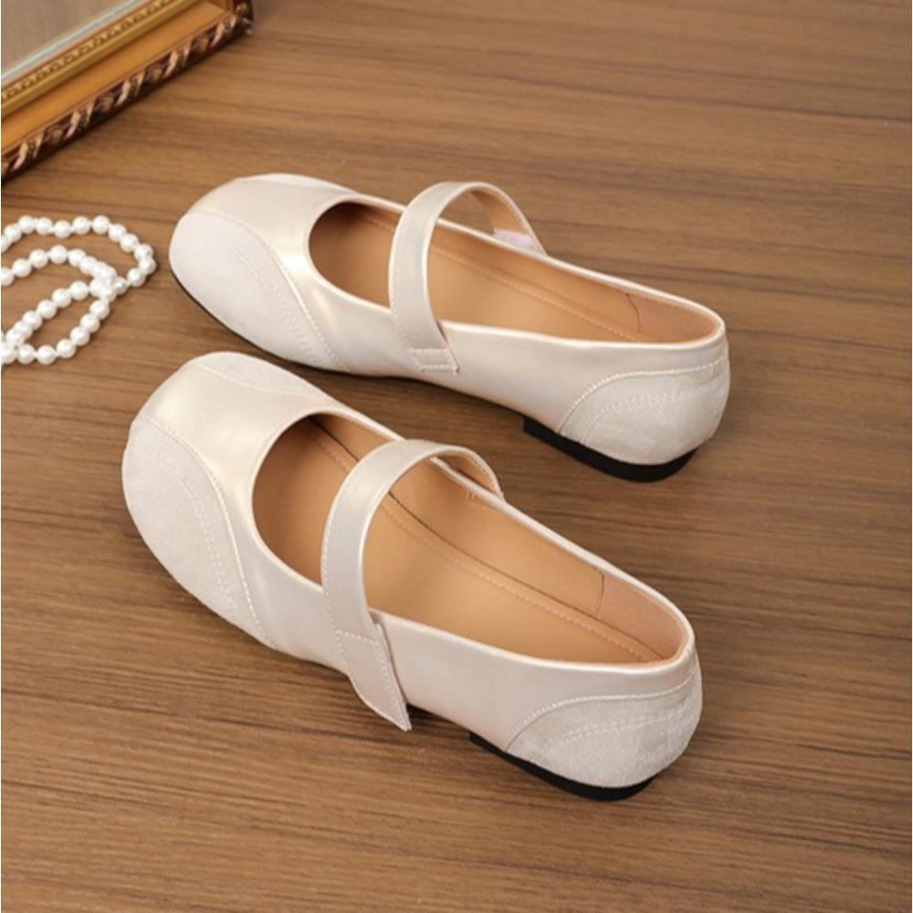 Fashion Flat Shoes Women's Widened Fattened Large Size Womens Shoe Mary Jane Shoe Women Retro Versatile Sports  Pumps Flat Ballet Shoes
