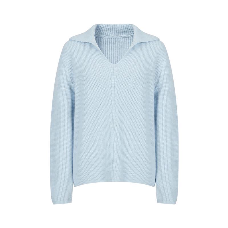 JUZI AnnaKou Women's 100% Wool French Relaxed Turtleneck Sweater