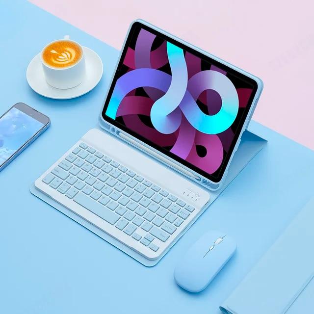 

Беспроводная мышь Magic Keyboard для iPad Pro 11, чехол 2021 Air 4 5 10,2 9-го 8-го поколения, чехол Mini 6 5 Air 2, Bluetooth-клавиатура 10.2 7th 8th 9th Gen