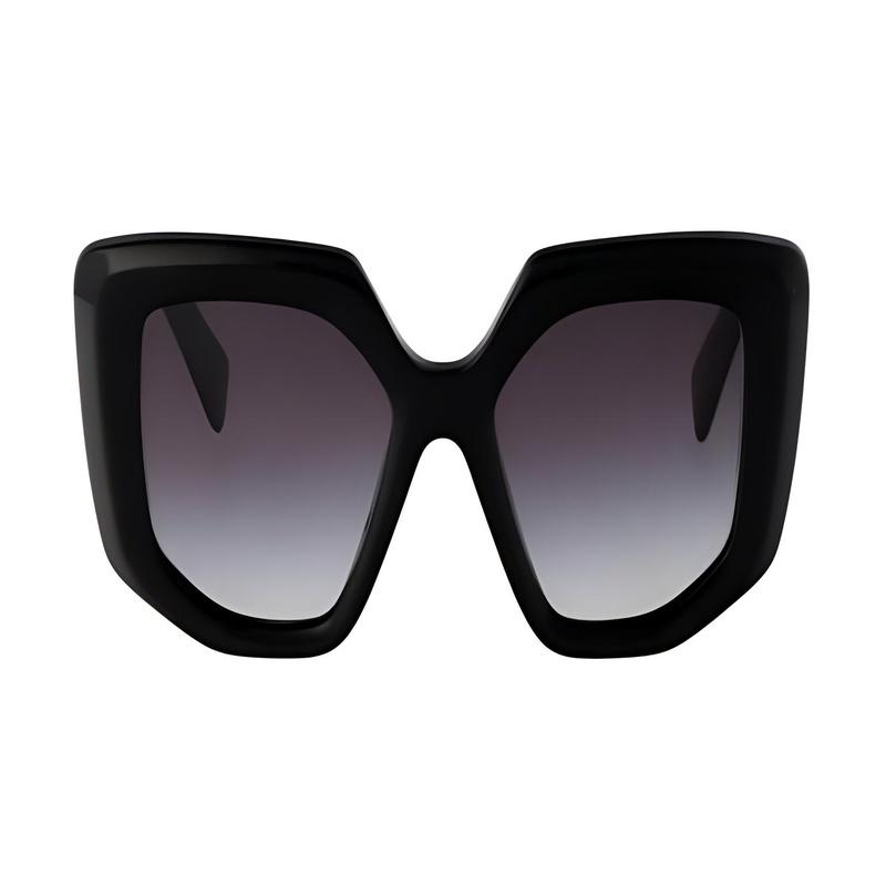 Prada Logo temples, acetate frames, irregular sunglasses, unisex couple style, black Black 50 basic packaging-glasses case + packaging box