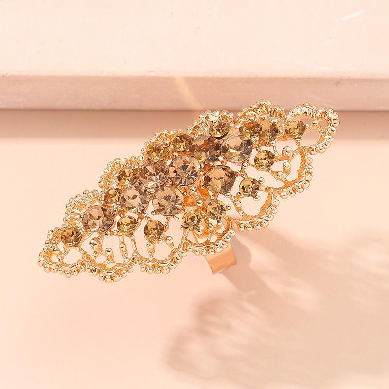 

Ретро, преувеличенный, роскошный, овальное кольцо, модный дворцовый браслет, темперамент, полое открывающееся кольцо, ювелирные изделия шампанского