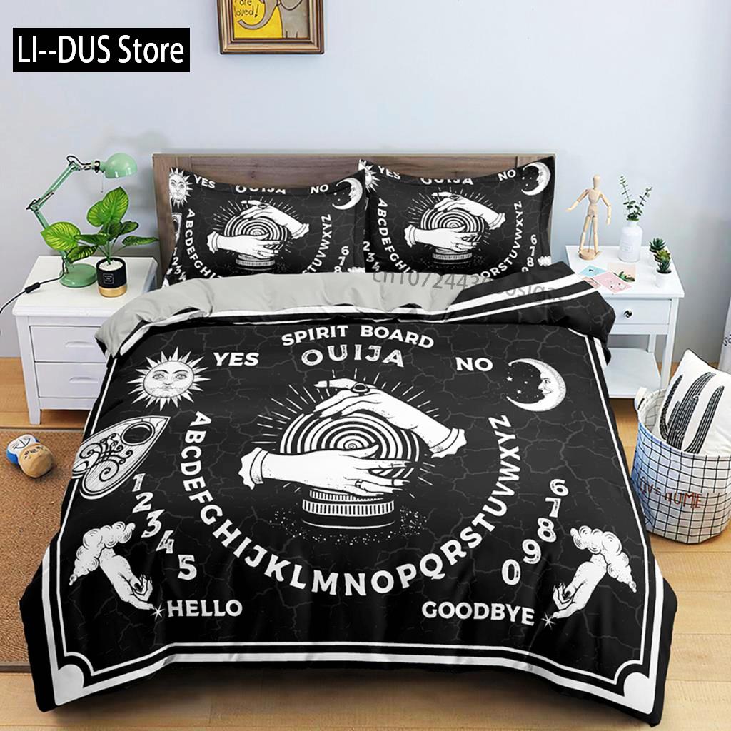 Comforter Divination Pattern Single Queen King Size Microfiber Sun And Moon Pattern Mandala Theme Bedding Set