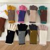 Warm Gloves Thicken Winter Gloves Simple Knitted Gloves Cycling