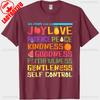 Fruit of The Spirit Christian High Quality Cotton Tshirt Faith Faith Main Bible Verse Summer Short Sleeve Tops Graphic T Shirts