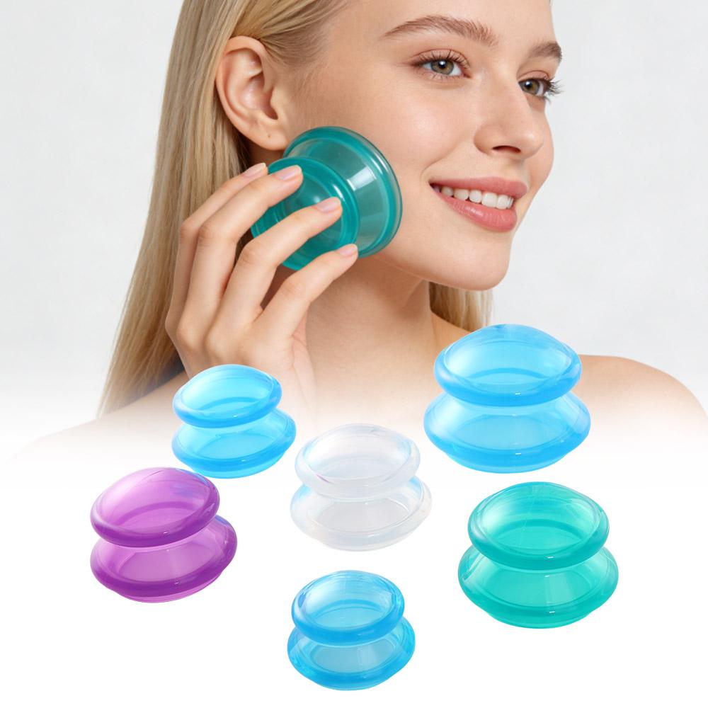 Care Anti Cellulite Vacuum Cupping Cups Massage Cup Silicone Suction Cups Face Neck Massage Cans