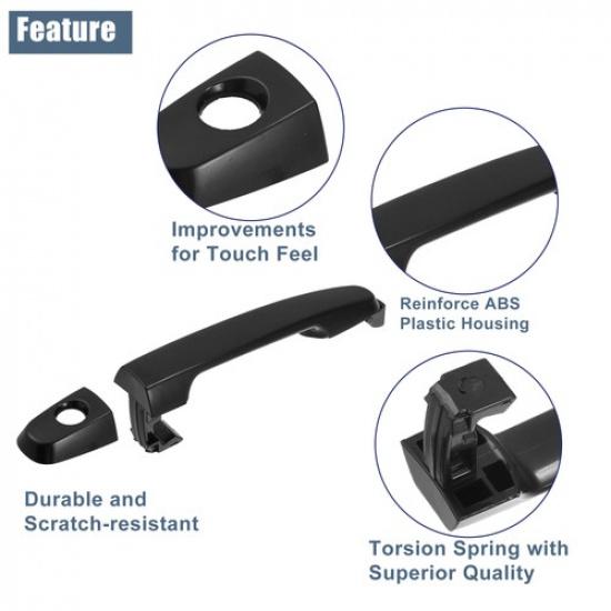 Front Left and Right TWO Exterior Door Handle  for Pontiac Vibe Black