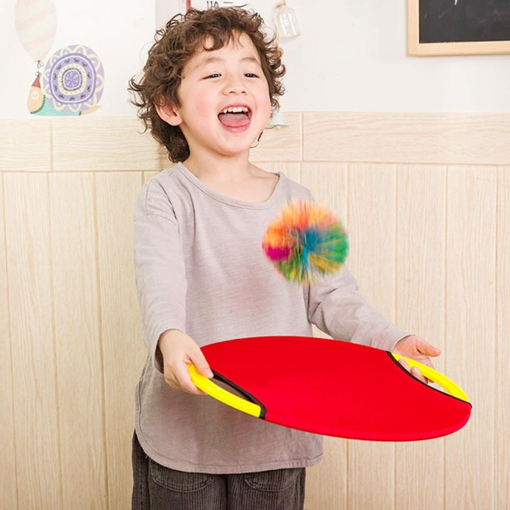 Children Adult Outdoor Interactive Collaboration Game Parent Child Party Elastic Disc Paddle Ball Fun Game Throwing Training Toy