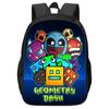 Geometry Dash Doppel-Schicht Rucksack für Grund- und Sekundarschüler und Kinder