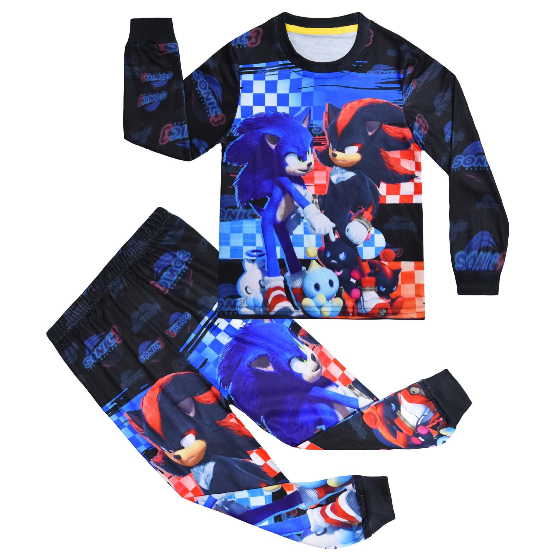 

Cartoon Digital Printing, Middle-Aged And Older Children S Loungewear Set, Long Sleeves + Pants Two-Piece Set 8079 110