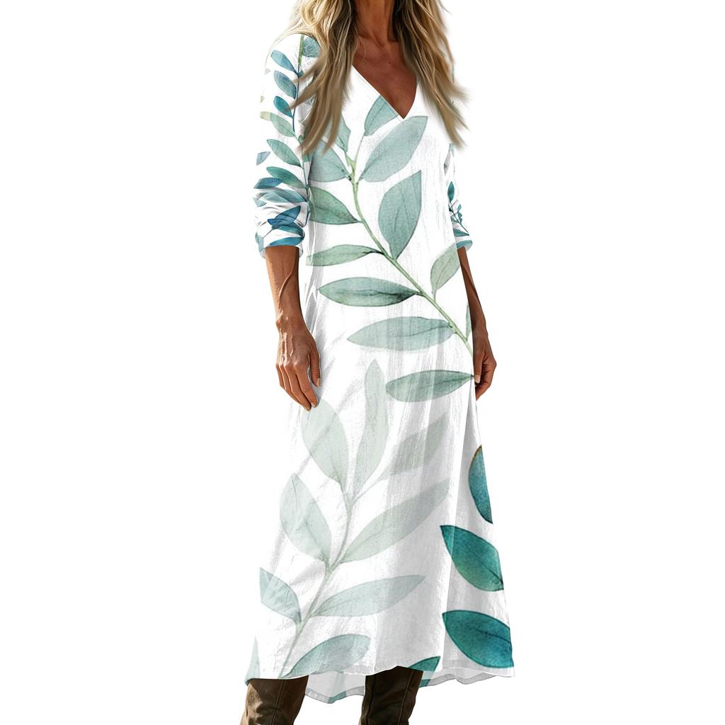 Lässiges lockeres Maxikleid für Damen für den Alltag
