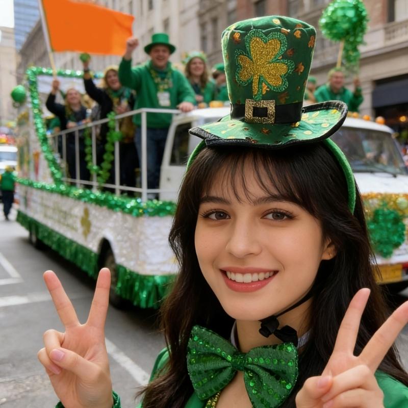 Patrick Day Costume Accessories Leprechaun Hat Headband Bowtie Patrick's Day Outfits for Men