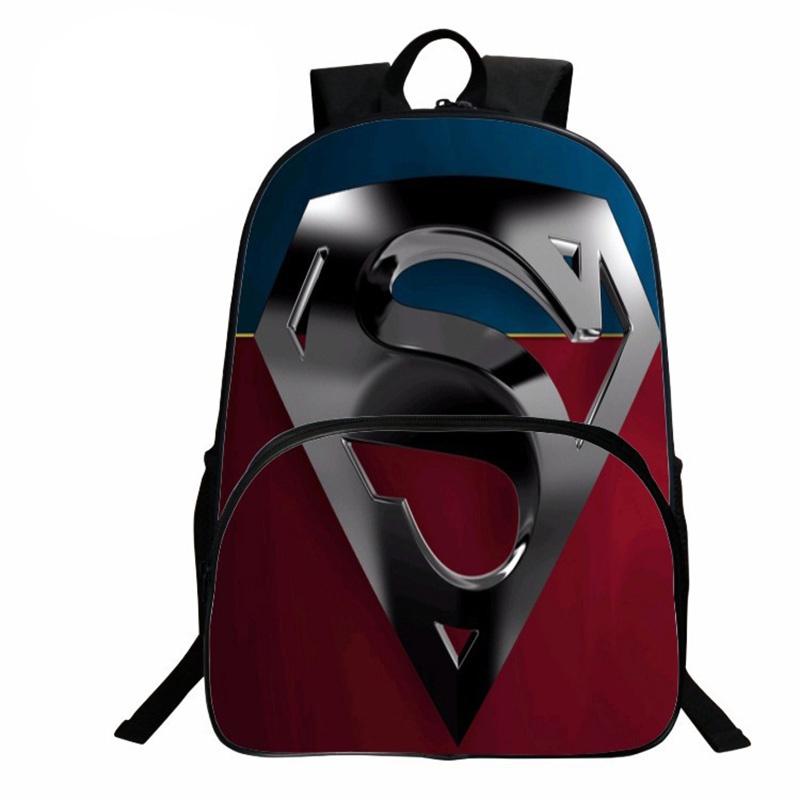 Stylish Cartoon Print Softback Fashion Super Hero Backpack For Kids