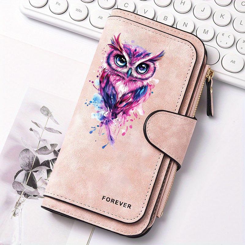 Butterfly Pattern Women Long Wallet Multifunctional Snap Coin Purse Cat Lover Birthday Gift Daily Commute Fun Design Holiday Present Outdoor Travel