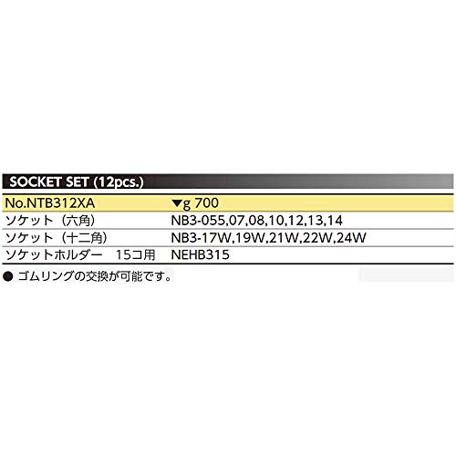 Kyoto Machine Tools (KTC) Neplos Socket Set, NTB31