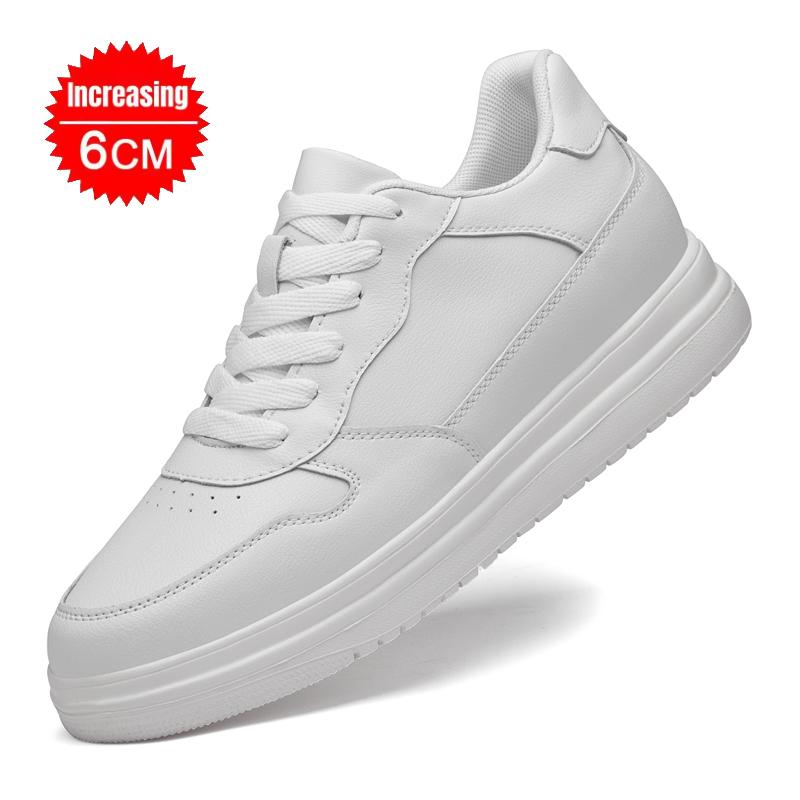 Platform Elevator Shoes Men Lifting Skate Board Shoes Sneakers Thick Sole Hidden Height Enhancing Increase Sports Casual Shoes