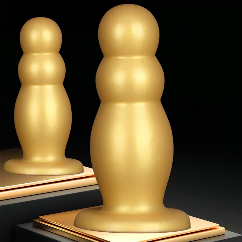 9cm Golden Silicone J Dildo Giant Dildo Anal Plug Fisting Supplies Extra Large Super Thick Adult Supplies