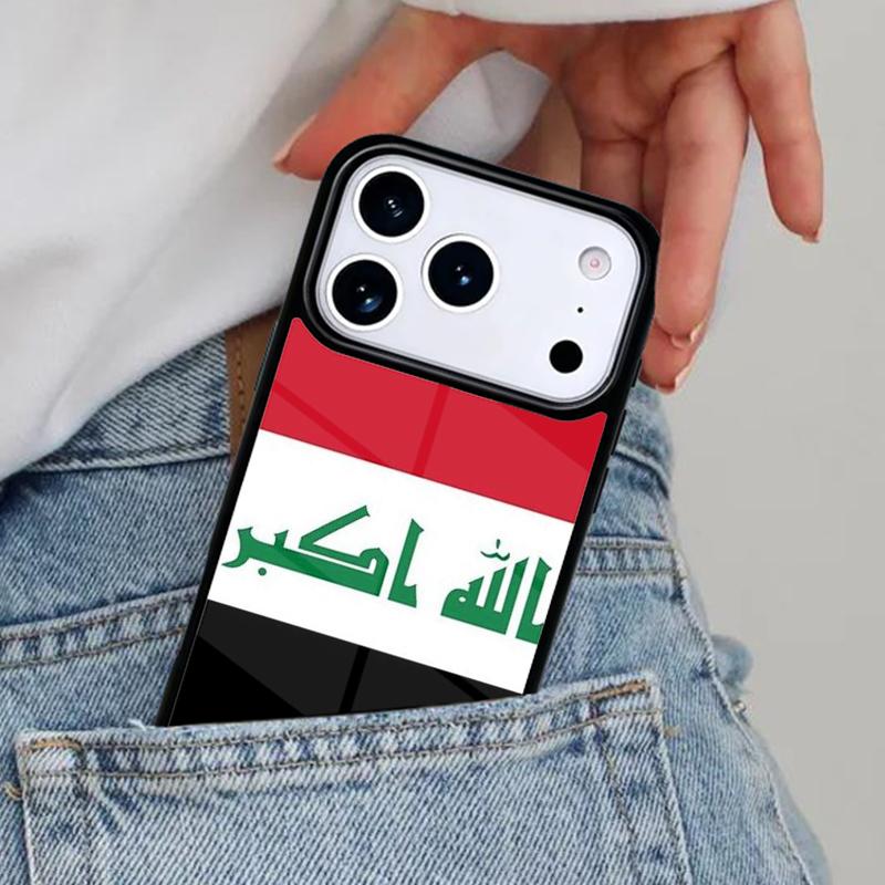 Iraqi Iraq National Flag Phone Case for iPhone 16e 15 14 13 12 17 Pro Max Plus Air 17pro Cover Coque iPhone 14