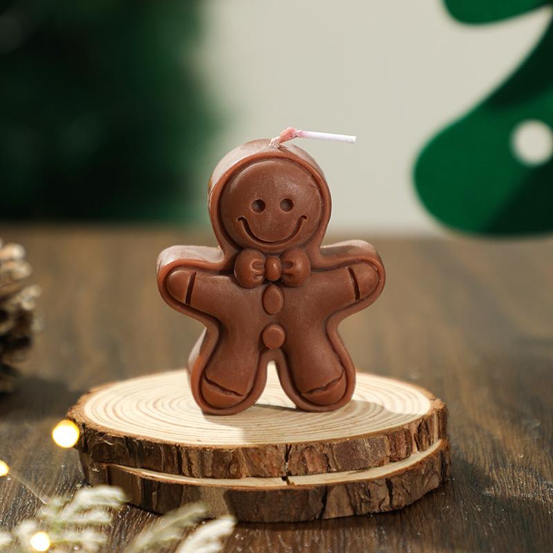Christmas Decorations, Gingerbread Man Scented Candles, Creative Shaped Souvenirs, Tabletop Ornaments, Scented Wax
