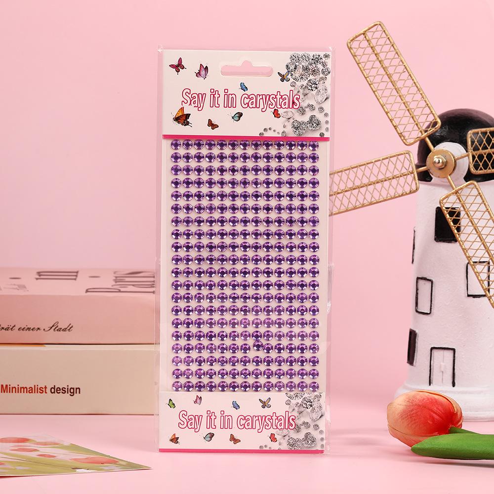 Colorful 3D Acrylic Diamond Stickers for Kids' Journals and Decorations