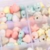 Colorful Acrylic Beads with Hole Craft Beads Heart Beads Bear Spacer Beads for Bracelets Jewelry Making Craft Project