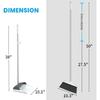 Stand Up Dustpan and Broom Set 50” Long Handle Broom with Dust Pan, 20° Angled for Ergonomic Home Office Indoor Sweeping